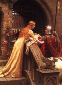 Medieval maiden and knight