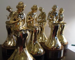 Six RITA statues, courtesy of Barbara Samuel via flickr